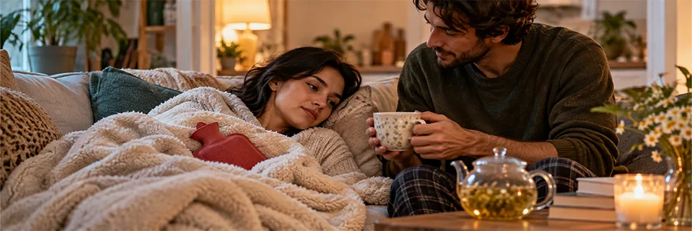 تأثیر پریود بر رابطه عاطفی و همراهی پارتنر در روزهای قاعدگی
