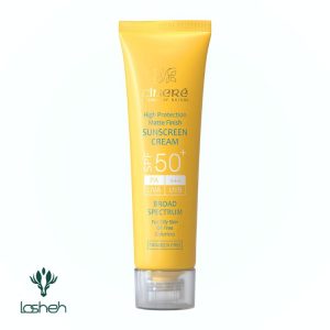 کرم ضد آفتاب بدون رنگ SPF50 سینره مناسب پوست چرب