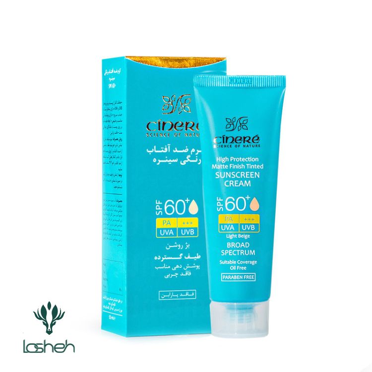 کرم ضد آفتاب SPF60 رنگی سینره مناسب پوست چرب کرم ضد آفتاب SPF60 رنگی سینره مناسب پوست چرب