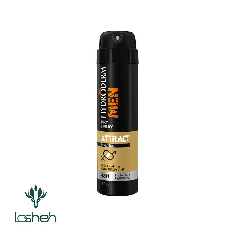 اسپری دئودورانت و ضدتعریق مردانه هیدرودرم مدل Attract اسپری دئودورانت و ضدتعریق مردانه هیدرودرم مدل Attract