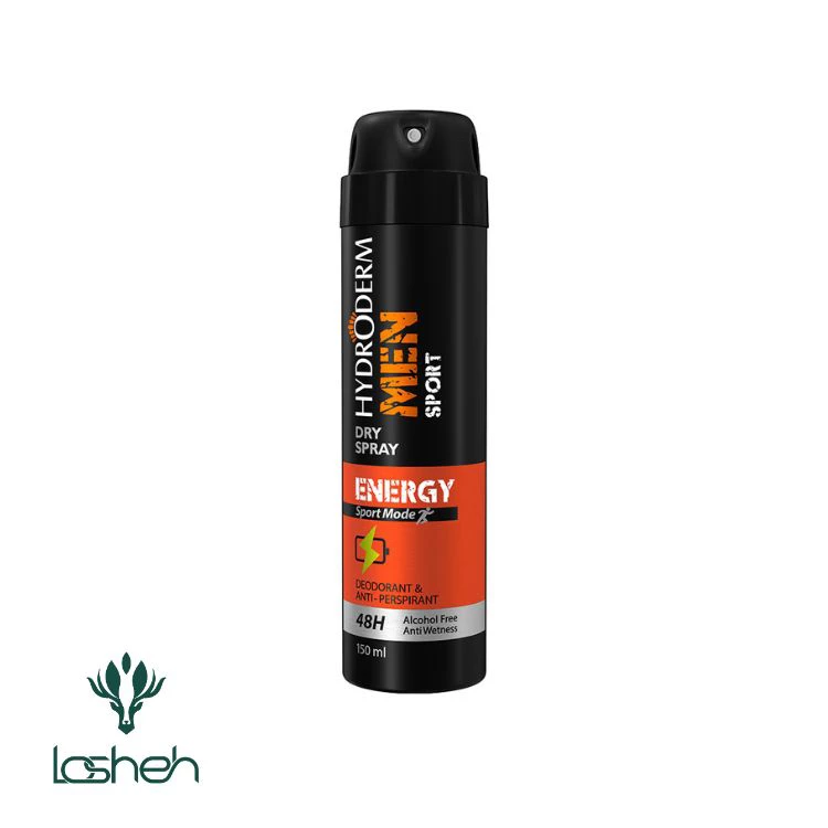 اسپری دئودورانت و ضدتعریق مردانه هیدرودرم مدل Sport Energy اسپری دئودورانت و ضدتعریق مردانه هیدرودرم مدل Sport Energy