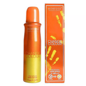 اسپری رنگ مو فانتزی و حرارتی مورفوس حجم 150 میل - (رنگ نارنجی به زرد)