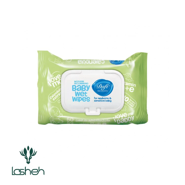 دستمال مرطوب کودک کالاندولا ۵۰ برگ سبز دافی دستمال مرطوب کودک کالاندولا ۵۰ برگ سبز دافی