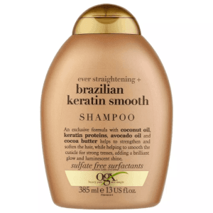 شامپو صاف کننده قوی مو او جی ایکس حاوی کراتین برزیلی حجم 385 میل