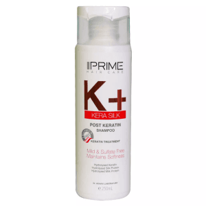 شامپو فاقد سولفات پریم مدل +K مناسب موهای کراتینه شده حجم 250 میل