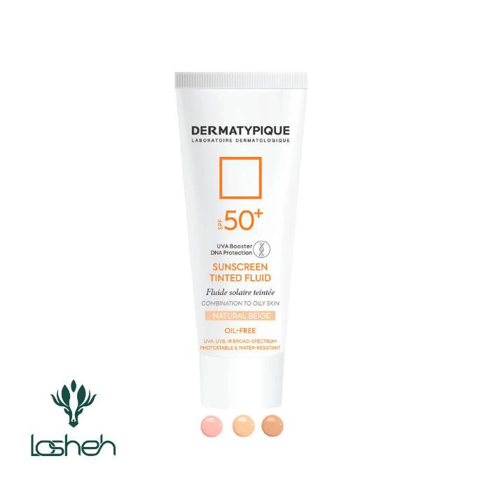 خرید و قیمت ضدآفتاب رنگی فلوئیدی درماتیپیک پوست چرب SPF50