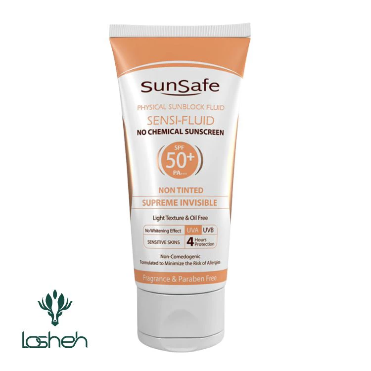 فلوئید ضدآفتاب پوست حساس SPF50 سان سیف فلوئید ضدآفتاب پوست حساس SPF50 سان سیف