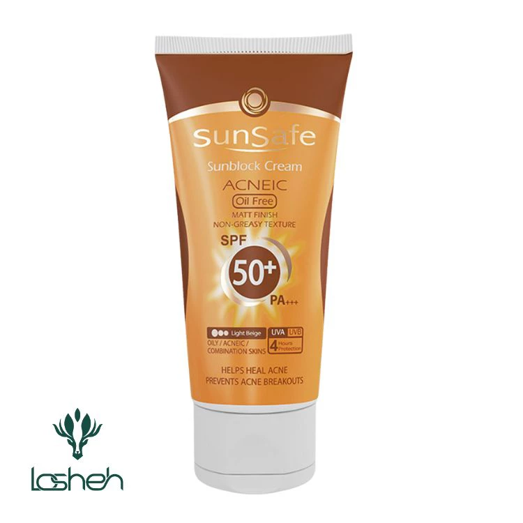 كرم ضدآفتاب فاقد چربی SPF50 سان سیف|ضد آفتاب فاقد چربی سان سیف كرم ضدآفتاب فاقد چربی SPF50 سان سیف