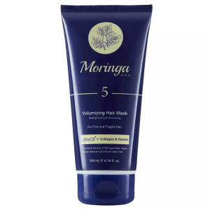 ماسک مو حجم دهنده مورینگا امو مناسب مو نازک و شکننده کد 5 حجم 200 میل