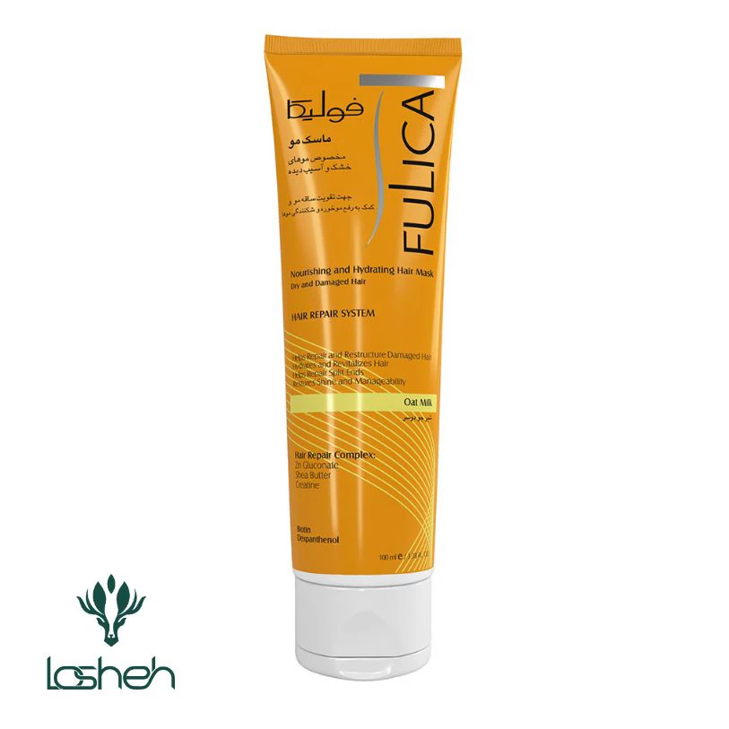 ماسک مو فولیکا مخصوص موهای خشک و آسيب دیده|ماسک مو حاوی شیر و جو دو سر مخصوص موهای خشک و آسیب دیده فولیکا 100 میل ماسک مو فولیکا مخصوص موهای خشک و آسيب دیده