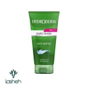 مایع شوینده صابونی مناسب پوست‌ چرب و جوش دار حاوی تری کلوکربان ساپو واش هیدرودرم