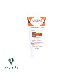 کرم ضدآفتاب SPF50 آردن مخصوص پوست چرب و جوش دار