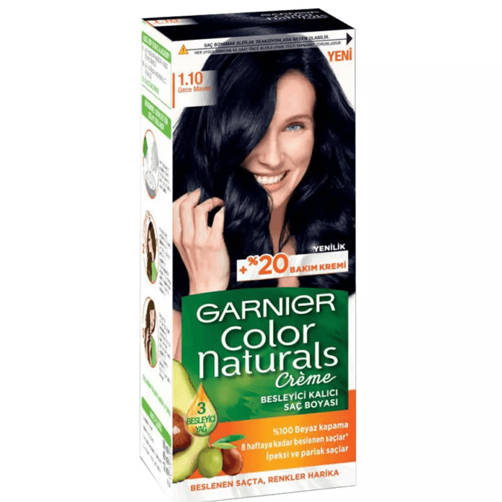 کیت رنگ مو گارنیه مدل Color Naturals حجم 40 میل - شماره 1.10 (رنگ مشکی پر کلاغی) کیت رنگ مو گارنیه مدل Color Naturals حجم 40 میل - شماره 1.10 (رنگ مشکی پر کلاغی) - تصویر 1