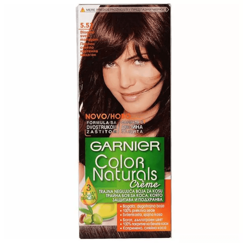 کیت رنگ مو گارنیه مدل Color Naturals حجم 40 میل - شماره 5.52 (رنگ ماهگونی بنفش) کیت رنگ مو گارنیه مدل Color Naturals حجم 40 میل - شماره 5.52 (رنگ ماهگونی بنفش) - تصویر 1