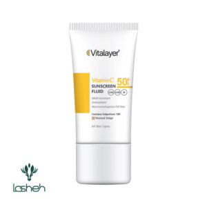 فلوئید ضد آفتاب ویتامین سی SPF 50 ویتالیر بژ طبیعی