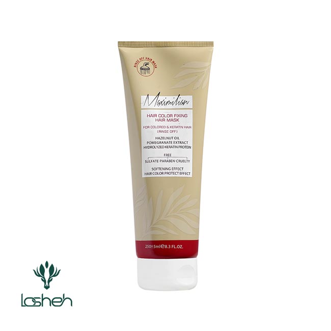 ماسک مو تثبیت کننده رنگ مو حاوی کراتین داخل حمام ماکسیمیلیان