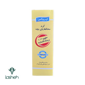 جعبه کرم محافظ پای بچه ایروکس حاوی 10% زینک اکساید رنگ زرد