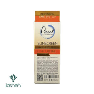 پشت جعبه کرم ضد آفتاب دور چشم SPF35 پیکسل بژ روشن